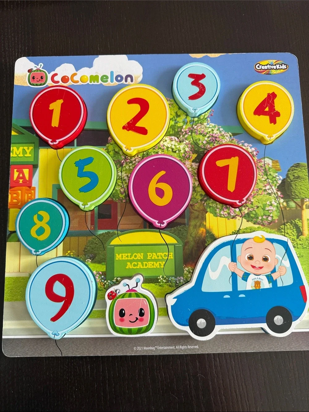 Great Cocomelon Bundle!  Wooden Number & Vehicle Puzzles - Colorful!